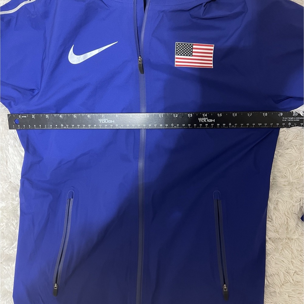New Nike Team USA Lightweight Authentic Issued 3M Jacket Blue Mens XS 743458-443 - Picture 8 of 8